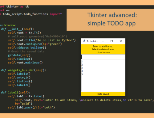 Tkinter advanced: code to make a todo app